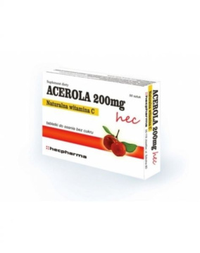 Acerola 200 mg HEC, 50 tabletek