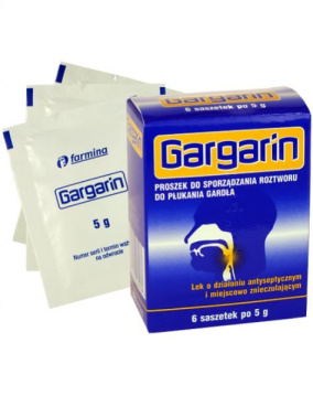 Gargarin proszek do sporządzania roztworu do płukania gardła x 6 saszetek po 5 g