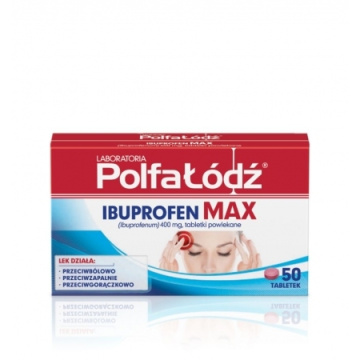 Laboratoria Polfa Łódź Ibuprofen Max 50 tabletek powlekanych