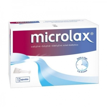 Microlax roztwór doodbytniczy 12 pojemników po 5 ml