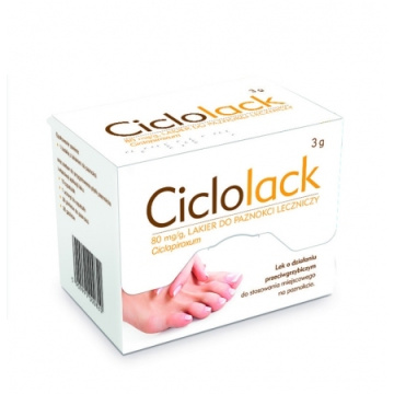 Ciclolack 80mg/g lakier leczniczy do paznokci 3 g