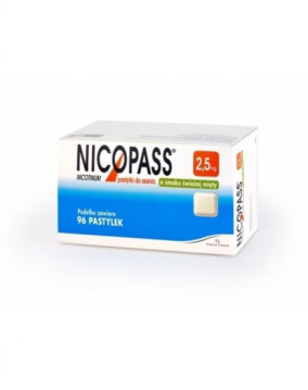Nicopass 2,5 mg x 96 pastylek do ssania o smaku świeżej mięty