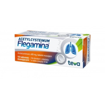 Acetylcysteinum Flegamina 600 mg, 10 tabletek musujących