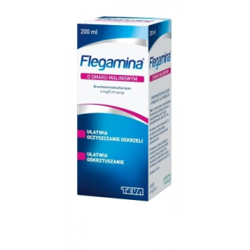 Flegamina syrop o smaku malinowym 200 ml