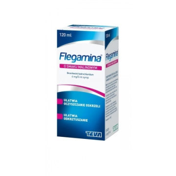 Flegamina syrop o smaku malinowym 120 ml