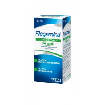 Flegamina syrop o smaku miętowym  bez cukru 120 ml