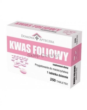 Domowa Apteczka Kwas Foliowy 400 µg 250 tabletek