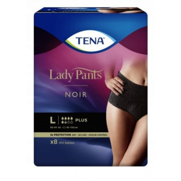 TENA Lady Pants Noir Plus majtki chłonne L, 8 sztuk