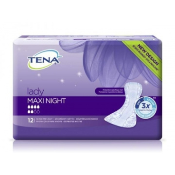 TENA Lady Maxi Night specjalistyczne podpaski, 12 sztuk