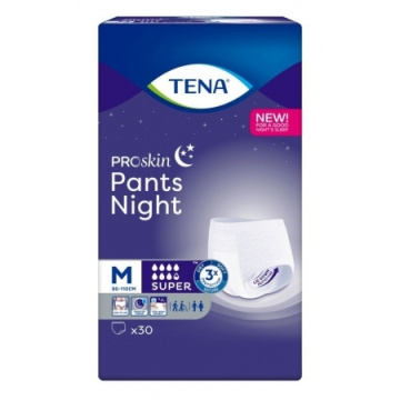 TENA Proskin Pants Super Night majtki chłonne M, 30 sztuk