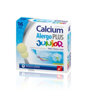 Calcium Alergo Plus Junior  16 tabletek musujących o smaku cytrynowym
