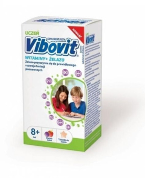Vibovit UCZEŃ Witaminy + Żelazo 30 tabletek do ssania