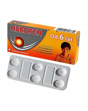 Nurofen tabletki dla dzieci 200 mg 6 tabletek