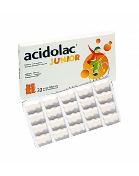 Acidolac Junior misio-tabletki o smaku pomarańczowym 20 szt.