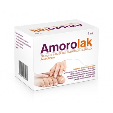 Amorolak 50 mg/ml, lakier do paznokci leczniczy    3 ml