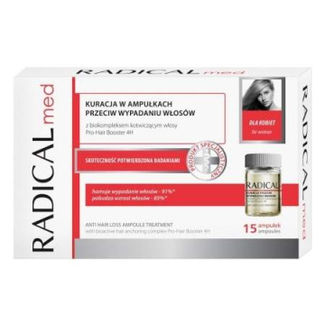 FARMONA RADICAL Med Kuracja w ampułkach przeciw wypadaniu włosów dla kobiet 15 ampułek