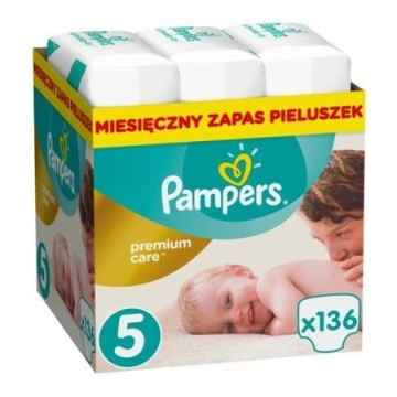 Pampers Premium Care Junior 5 (11-16kg) 136 sztuk
