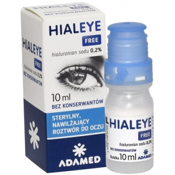 Hialeye Free 0,2% sterylny, nawilżający roztwór do oczu 10 ml