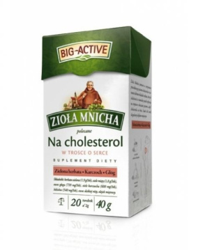 BIG-ACTIVE ZIOŁA MNICHA Polecane na cholesterol FIX 20 saszetek