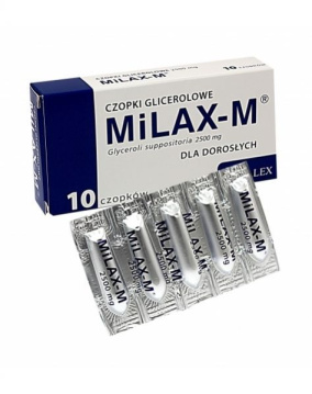 Milax-M czopki glicerolowe dla dorosłych 10 czopków