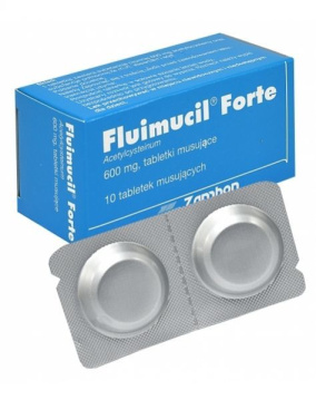 Fluimucil Forte 600 mg, 10 tabletek IMPORT RÓWNOLEGŁY