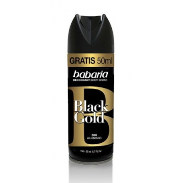 BABARIA Dezodorant w sprayu Black Gold dla mężczyzn bez aluminium 200ml