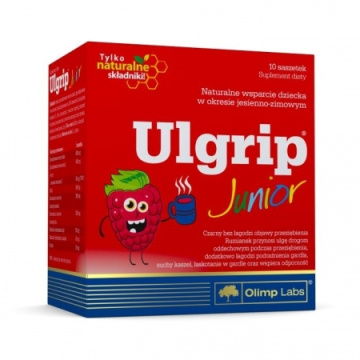 OLIMP Ulgrip Junior malinowy 10 saszetek z proszkiem do sporządzenia zawiesiny