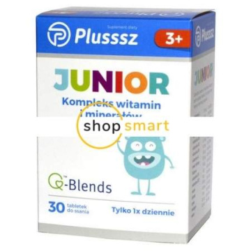 Plusssz Junior (smak malinowy), 30 tabletek