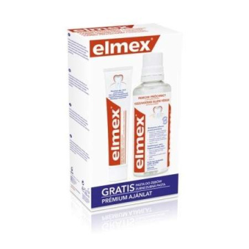 Elmex Zestaw w kasecie Przeciw Próchnicy (płyn do płukania ust 400ml + pasta do zębów 75ml)