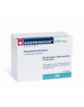Groprinosin 500 mg 50 tabletek