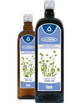 LinumVital - olej lniany tłoczony na zimno 500 ml (Oleofarm)