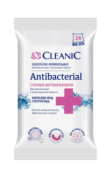 Cleanic Chusteczki odświeżające Antibacterial 1op.-24szt
