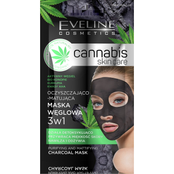 Eveline Cannabis Skin Care Maska węglowa 3w1  7 ml