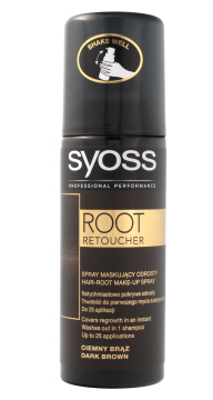 Syoss Root Retoucher Spray maskujący odrosty -  Ciemny Brąz  120ml
