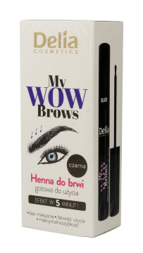 Delia Cosmetics My Wow Brows Henna do brwi - czarna  6ml