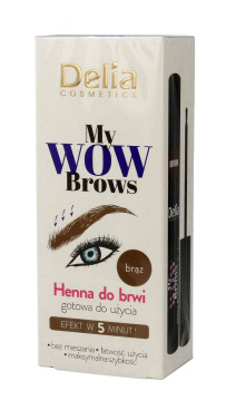 Delia Cosmetics My Wow Brows Henna do brwi - brązowa  6ml