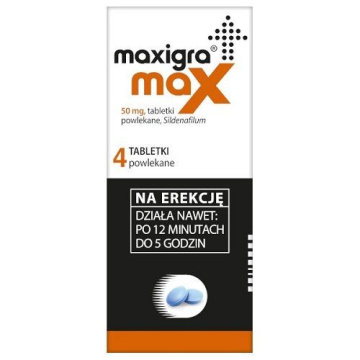MAXIGRA MAX 50 mg 4 tabletki