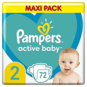 PAMPERS ACTIVE BABY Econompack 2-Mini 72 sztuki