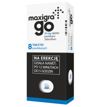 MAXIGRA GO 25 mg 8 tabletek powlekanych