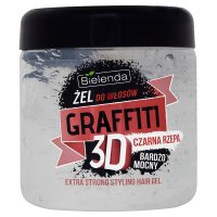 Bielenda Graffiti 3D Żel do układania włosów z czarną rzepą bardzo mocny 250ml