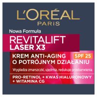 Loreal REVITALIFT LASER X3 Krem przeciwzmarszczkowy SPF20 na dzień  50ml