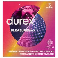 DUREX PLEASUREMAX Prezerwatywy prążkowane z wypustkami 3 szt.