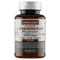 SINGULARIS L-Arginina Plus + Bioperine 60 kapsułek