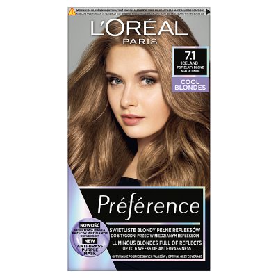 Loreal Farba Recital Preference L 7.1 Popielaty Blond