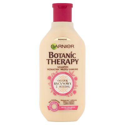 Garnier Botanic Therapy Olejek Rycynowy i Migdał Szampon do włosów osłabionych i łamliwych  400ml