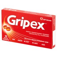 Gripex 10 tabletek powlekanych