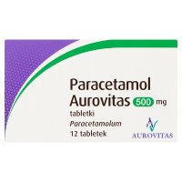 Paracetamol Aurovitas tabl. 0,5 g 12 tabl.