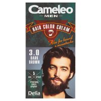 Delia Cosmetics Cameleo Men Krem koloryzujący do włosów,brody i wąsów nr 3.0 dark brown  1op.