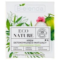 Bielenda Eco Nature Krem detoksykująco-matujący na dzień i noc - Woda Kokosowa & Zielona Herbata & Trawa Cytrynowa 50ml