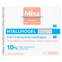 Mixa Hyalurogel Bogaty krem intensywnie nawilżający  50ml